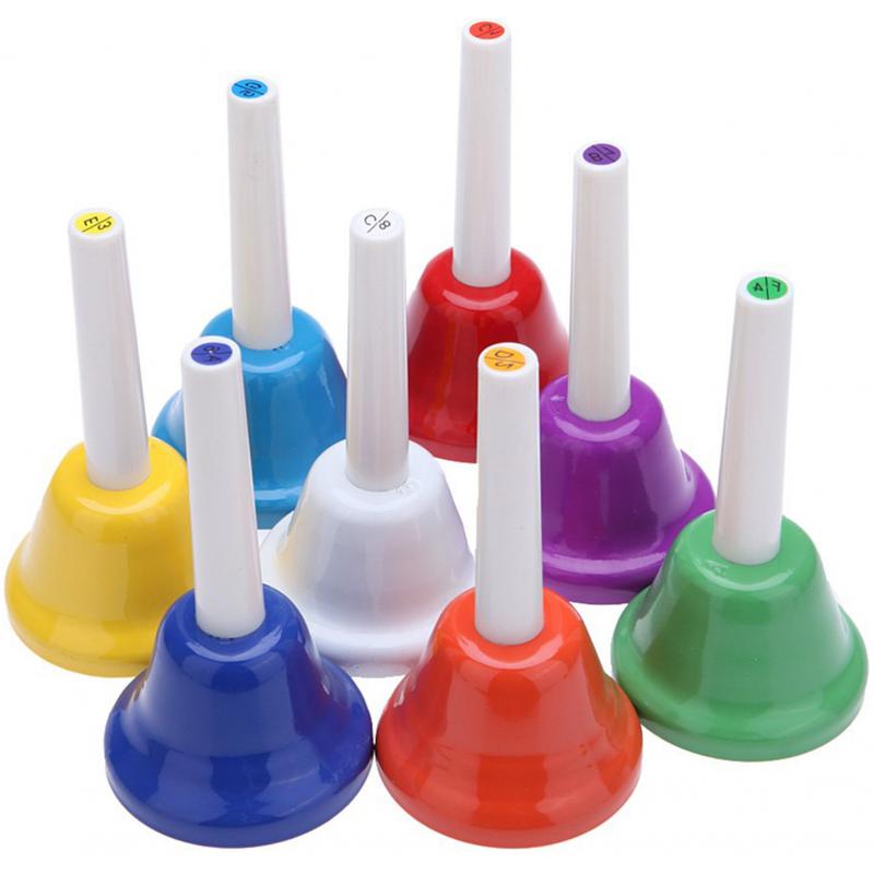 Buy Mini Hand Bell set 8 Notes Kids Percussion Musical Bell Toy inTemenos